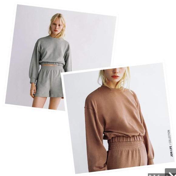 zara plush sweatshirt